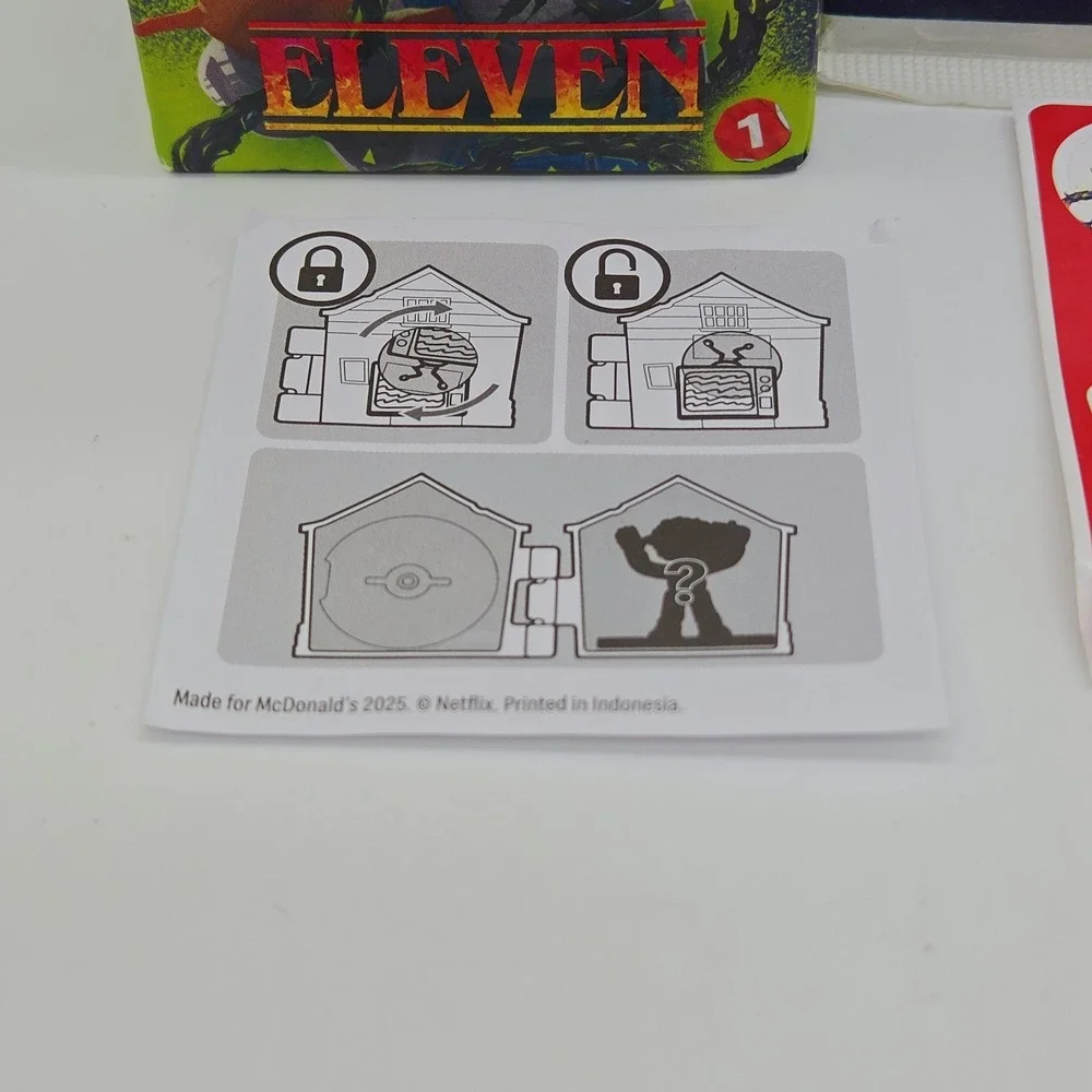 McDonalds 2026 Netflix Stranger Things Eleven Figure Happy Meal Stickers Book